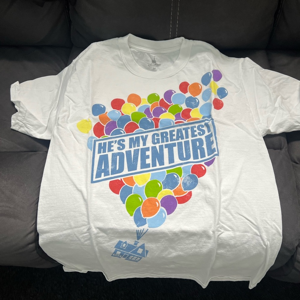 Disney’s Up - “He’s my greatest adventure” t-shirt - sized women’s medium used